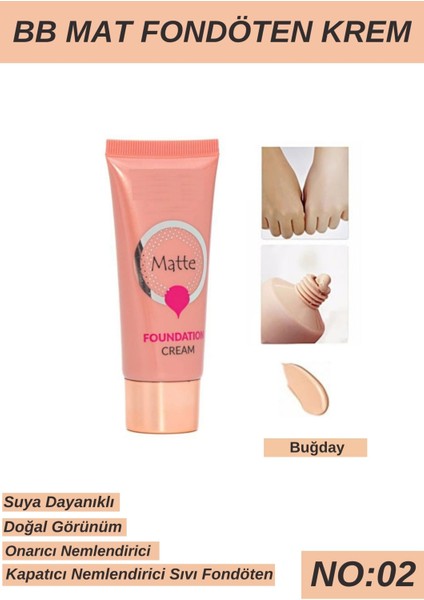 Bb Mat Fondöten Krem No:02