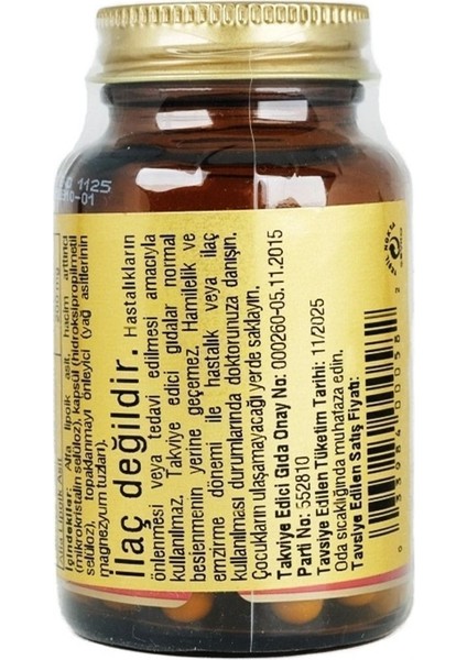 Alpha Lıpoıc Acıd 200 Mg 50 Kapsül modelleri