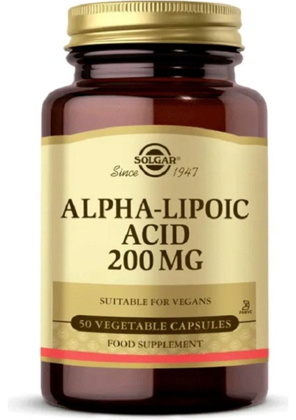 Alpha Lipoic Acid 200 Mg 50 Kapsül fiyatları