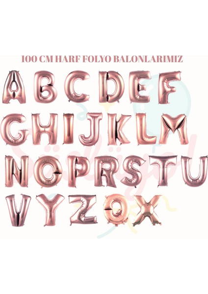 100 cm Rosegold Harf Folyo Balon 40 Inç fiyatları