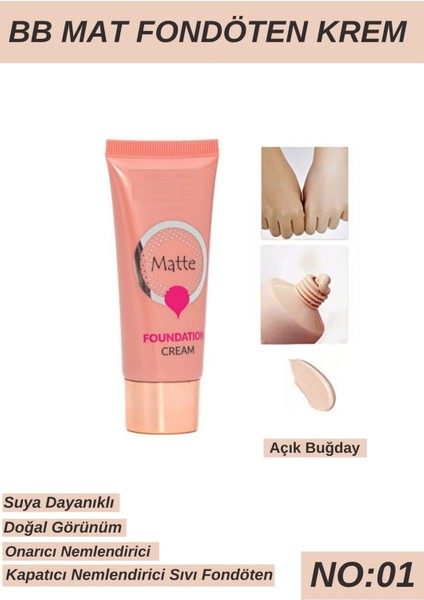 Bb Mat Fondöten Krem No:01