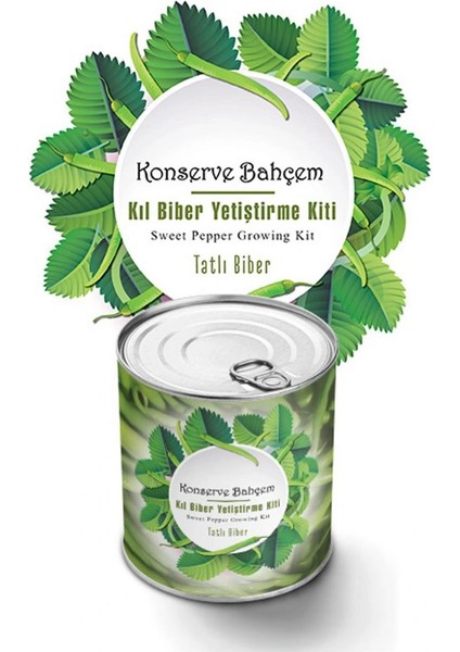 Konserve Bahçem Evde Konservede Tatlı Sivri Biber Yetiştirme Kiti