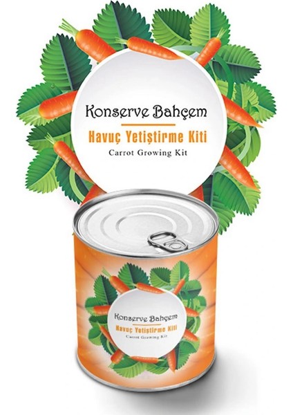 Konserve Bahçem Evde Konservede Havuç Yetiştirme Büyütme Kiti
