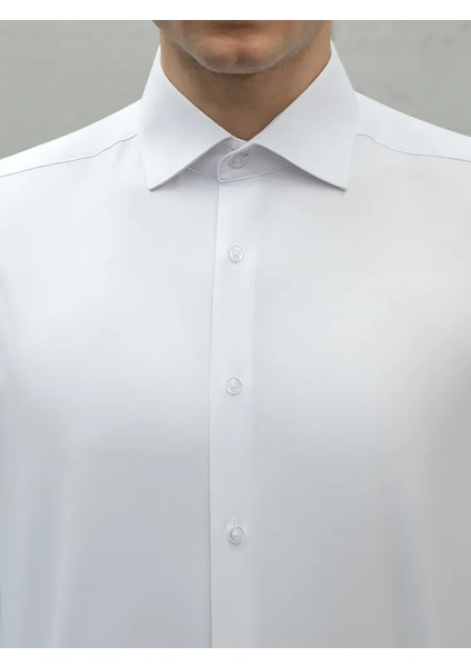 Slim Fit Uzun Kollu Kolay Ütü Teri Emen Nefes Alan Doku Kravatlık Siyah Erkek Gömlek modelleri