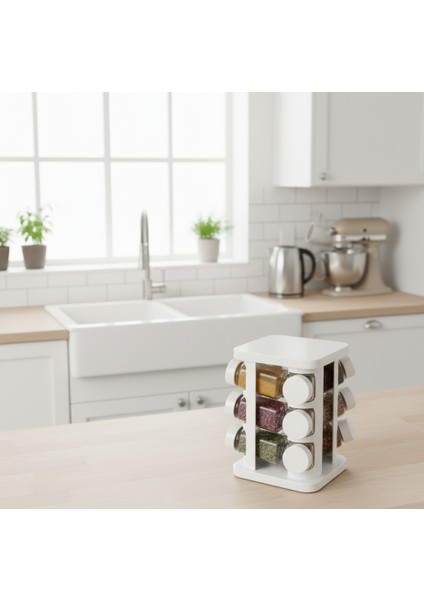 12’li Döner Standlı Cam Baharatlık Seti – Şık ve Pratik Tasarım modelleri