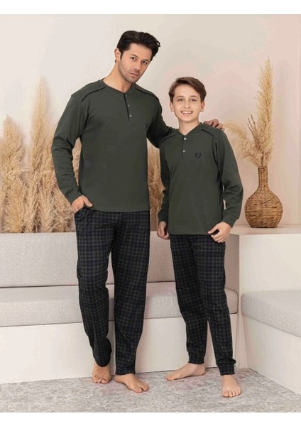 Ekose Kareli Mevsimlik Kumaş Uzun Kol Baba -Oğul Pijama Takım(Tek Tek Sepete Eklenmelidir)