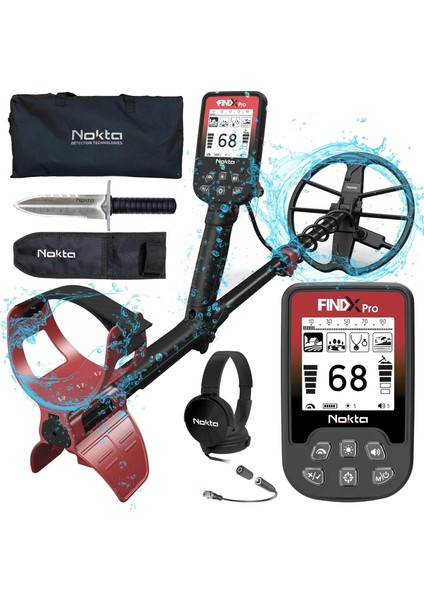 Fındx Pro Yetişkinler Için Metal Dedektörü, Altın Için Profesyonel Tamamen Su Geçirmez Metal Dedektörü, Pinpoint, USB Şarj Edilebilir, Arkadan Aydınlatmalı LCD (Kulaklıklı Komple Kit, Taşıma fiyatları