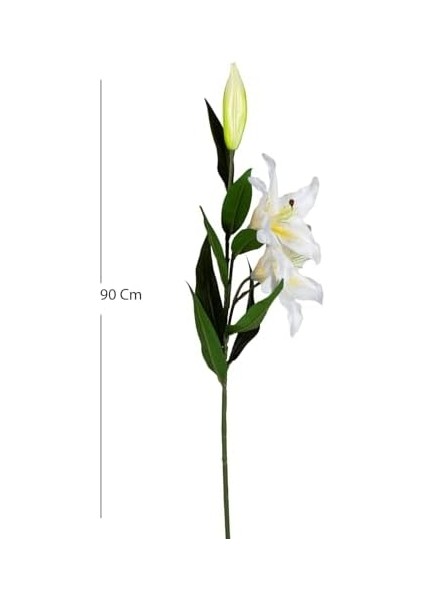 Yapay Çiçek Lilyum Beyaz-Sarı 90 Cm. modelleri