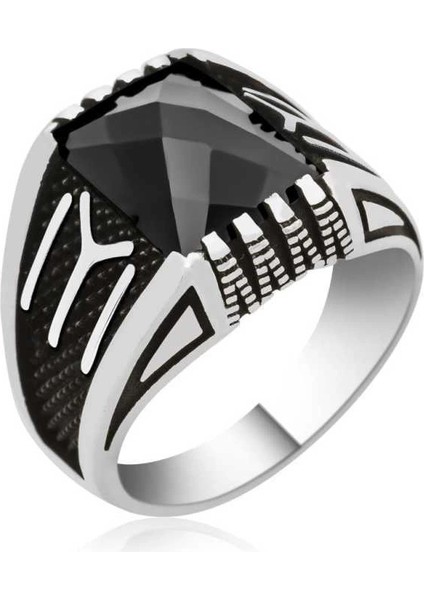 Gümüş Kayı Boyu Armalı Erkek Yüzük