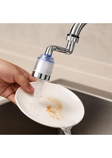 1080° Dönebilen Filtreli Musluk Başlığı – Su Tasarruflu Perlatör Başlık, Oynar Başlı Sistem, Lavabo & Mutfak Uyumlu, Yüksek Basınçlı, Kolay Montaj fiyatları