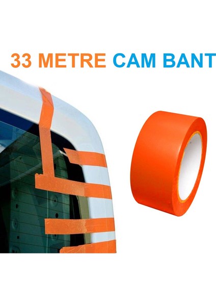 Çarşı Han Turuncu Cam Montaj Bandı 45MM Pvc Tamir Bandı 30M