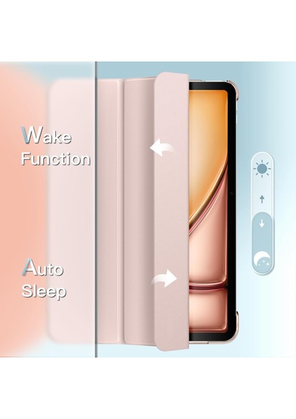 Ipad 11.nesil A16 A3354 /A3355 /A3356 Ile Uyumlu Uyku Modlu Yatay Standlı Sert Smart Tablet Kılıfı