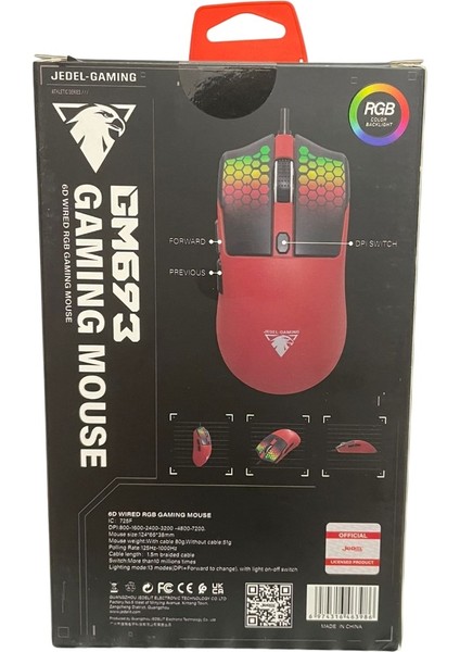 GM693 7d Wired Rgb Gaming Mouse indirimleri