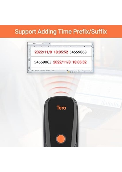 1300 Kablosuz 1d 2d Qr Barkod Okuyucu | Mini Taşınabilir 3in1 (Bluetooth, 2.4g, Usb) | Cep Tipi El Tarayıcı | Zaman Damgalı modelleri