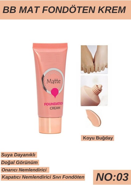 Bb Mat Fondöten Krem No:03