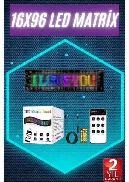 Digital Araba Yazısı Ekran Matrix En Büyük Boy Matrix LED Panel 19*96 Pıxel fiyatları