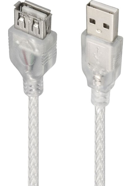 1.5 Metre USB 2.0 Uzatma Kablosu Şeffaf Renk