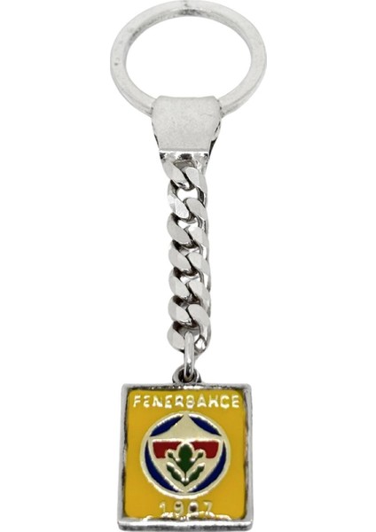 Oya Silver Dikdörtgen Fenerbahçe Amblemi Gümüş Anahtarlık