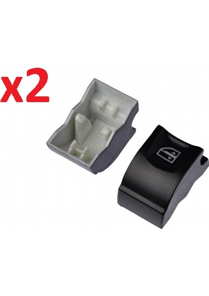 Renault Fluence Cam Düğmesi Kapağı Kısa Basma Çubuklu 2 Adet