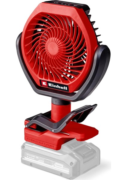 Akülü Vantilatör Gc-Cf 18/110 Li-Solo Power X-Change (18 V, Kömürsüz, 3 Hız Ayarı, Sonsuz Ayarlanabilir, Birçok Montaj Seçeneği, Akü Dahil Değildir)