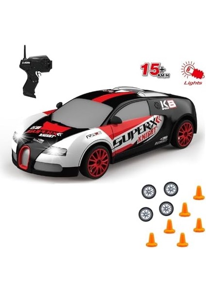 Ölçek Oyuncak 4x4 Uzaktan Kumandalı 20 Km/h Hız Drift Için Üretilmiş Şarjlı Araba Rc Yarış Arabası Full Fonksiyon Parkur Dubaları ve Drift Tekerleri 500 Mah Batarya (Siyah Spor) fiyatları