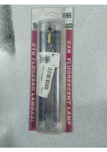 Mor Floresan Lamba 12 Volt Mor Tavan Lambası Dügmeli Aydınlatma