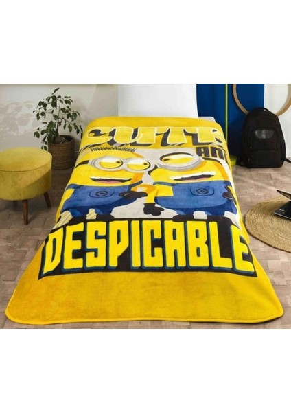 Lisanslı Tek Kişilik Minions Battaniye 160X220 cm