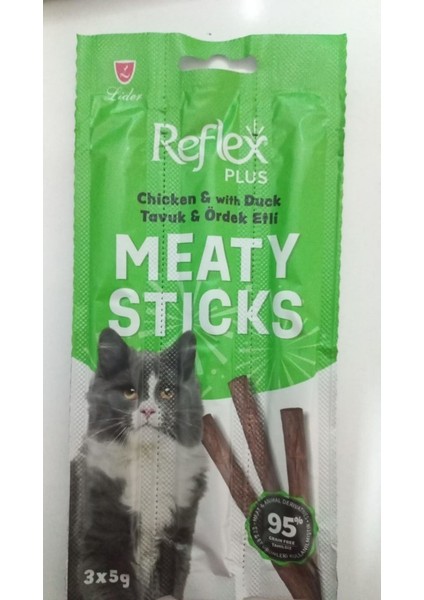 Plus Meaty Sticks Tavuklu ve Ördekli Kedi Ödül Çubuk (3X5GR) 15GR (STT:06/2026)