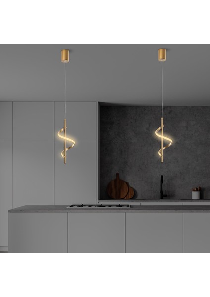 Modern Sarkıt Led'li Aplik Parlak Gold, Yatak Odası LED Aplik Aydınlatma 3000K Sarı Işık LIKMA-13519 modelleri