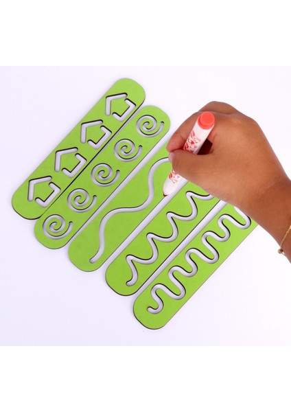 Dktt Ahşap Oyuncak Odası Montessori Çizim Seti, Ahşap Eğitici Çizgi Çalışmaları, Okul Öncesi eğitim seti