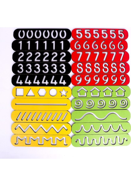 Dktt Ahşap Oyuncak Odası Montessori Çizim Seti, Ahşap Eğitici Çizgi Çalışmaları, Okul Öncesi eğitim seti fiyatları