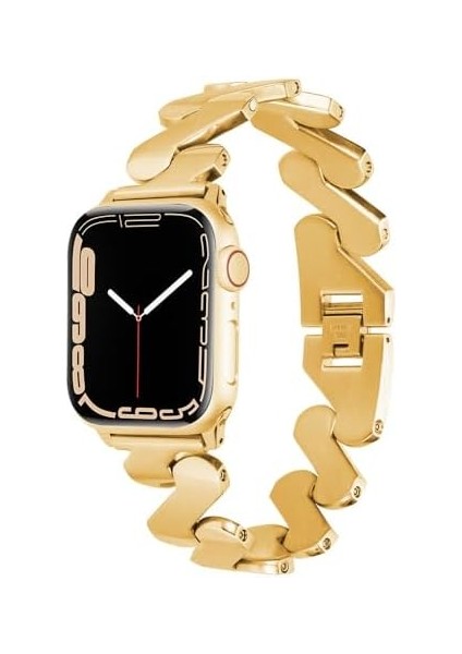 ​​​ Ile Uyumlu Watch Ultra 42/44/49MM Kordon Krd-80 Metal Strap Kayış Gold fiyatları