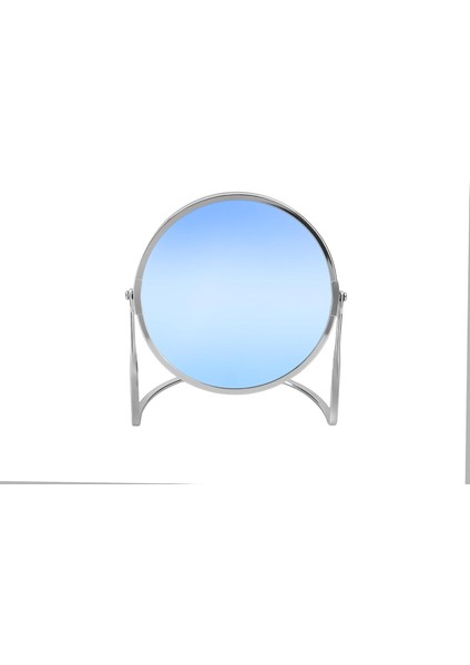 Kama Parlak Gümüş Çift Taraflı Büyüteçli Ayna 18 cm