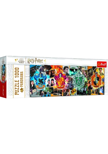 29051 Panoramik Yapboz 1000 Element Film Karakterleri Kendin Yap Yaratıcı Eğlence Yetişkinler ve 12 Yaş ve Üzeri Çocuklar Için Klasik Yapbozlar Harry Potter Hogwarts'ın Dört Evi