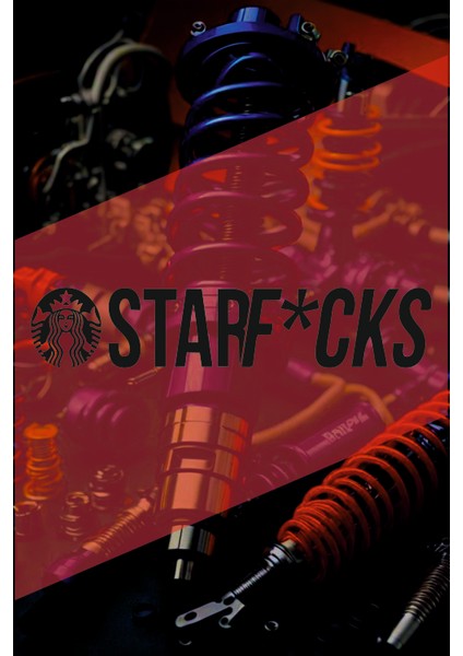 Starfucks 25X5 cm Dekoratif Yazı Jdm Araba-Moto Cam Laptop Etiket Hologram Sticker Etiket Yapıştırma