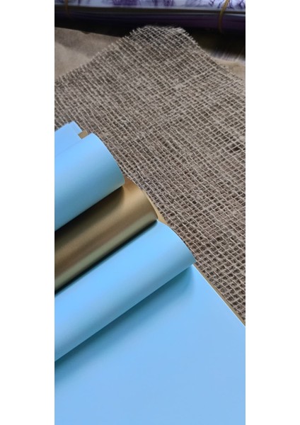 Dual Color” 5’li Çift Taraflı Ambalaj Kağıdı – Mavi & Sarı modelleri