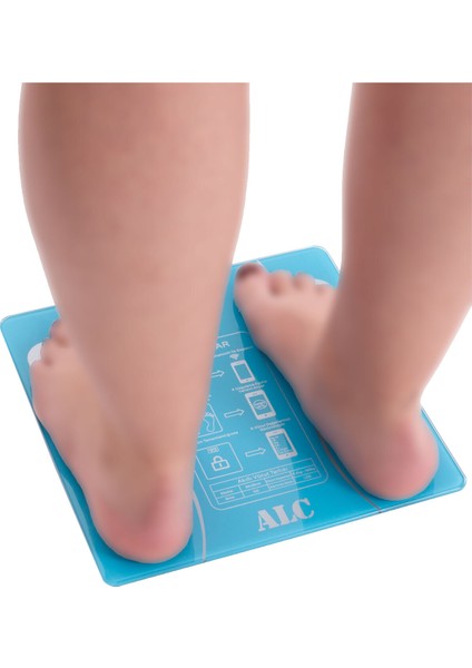 Akıllı Dijital Banyo Tartısı, Yağ, Su, Kas ve Vücut Kitle Endeksi Ölçer, Mavi Cam modelleri