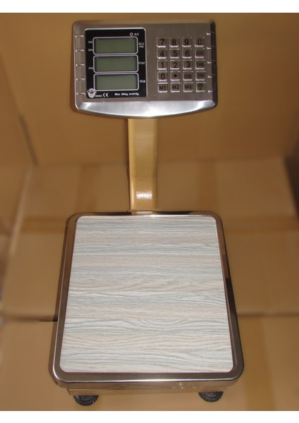 Sarı 100 kg Dijital Çelik Elektronik Tartı, Dayanıklı ve Hassas Ölçüm Sağlar.