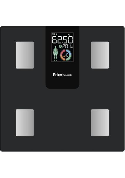 Akıllı Vücut Analiz Tartısı, Yağ, Kas, Sıvı Ölçer, Bluetooth, Siyah, Cam, Garantili fiyatları
