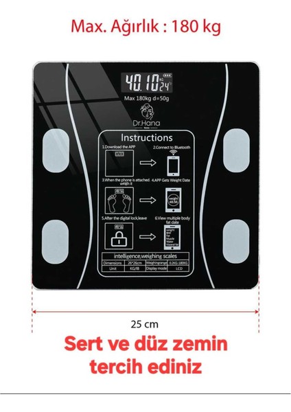 Siyah Cam Dijital Vücut Kilo Ölçer Tartı, Sağlıklı ve Hassas Ölçüm modelleri
