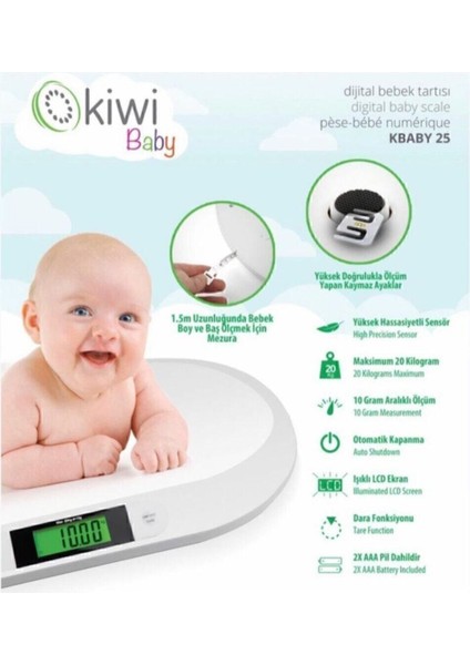 Bebek Tartısı, Elektronik, Beyaz, Plastik, Güvenli ve Hassas Ölçüm Özelliği modelleri
