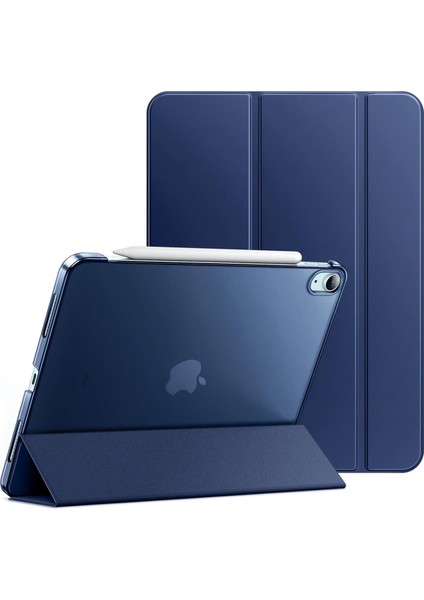 Ipad 10.nesil 10.9 Inç A2695/A2757 /A2777 Uyumlu Uyku Modlu Yatay Standlı Sert Smart Tablet Kılıfı