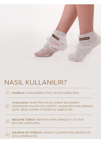 Mjkorean Miracle Foot Peeling Pack - Mjkorean Çorap Tipi Ayak Peeling Maskesi 3'li modelleri