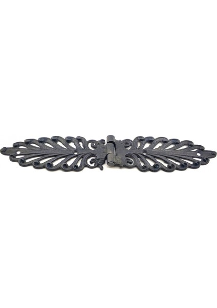 Antika Tarz Dekoratif Pirinç Yaprak Desenli Menteşe - 55X265 Mm, Oksit ( Lisinya )