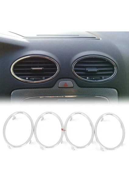 Focus Kalorifer Üfleyici Izgara Çerçevesi Takımı Krom Parlak 4 Ad N11.30