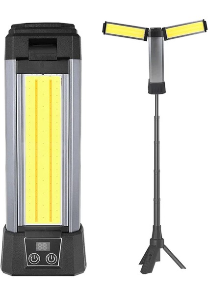 25 Watt USB - Type-C Girişli P50 ve Cob Ledli 2 Kanatlı Kollu Çalışma Lambası (4944)