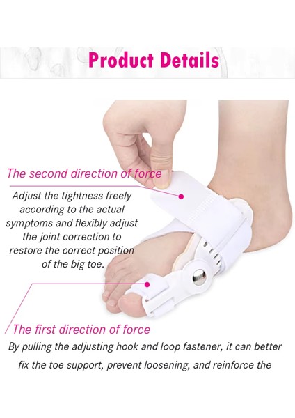 Ayak Baş Parmak Ateli, Hallux Walgus Rahatsızlığı Için Ayak Baş Parmak Düzeltme Aparatı ( 1 Adet) indirimleri