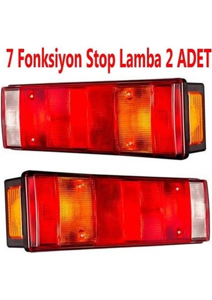 Tır-Kamyon-Dorse 7 Li Yedili Stop Lamba 2 Adet Takım Kablolu