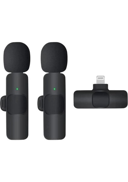 K9 2 Li Lightning Kablosuz Yaka Mikrofonu