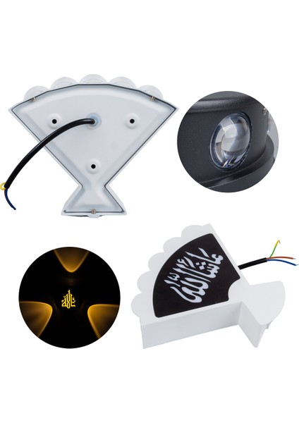 3000K Maşallah Arapça Üçgen Dekoratif LED Duvar Aplik (4944) fiyatları